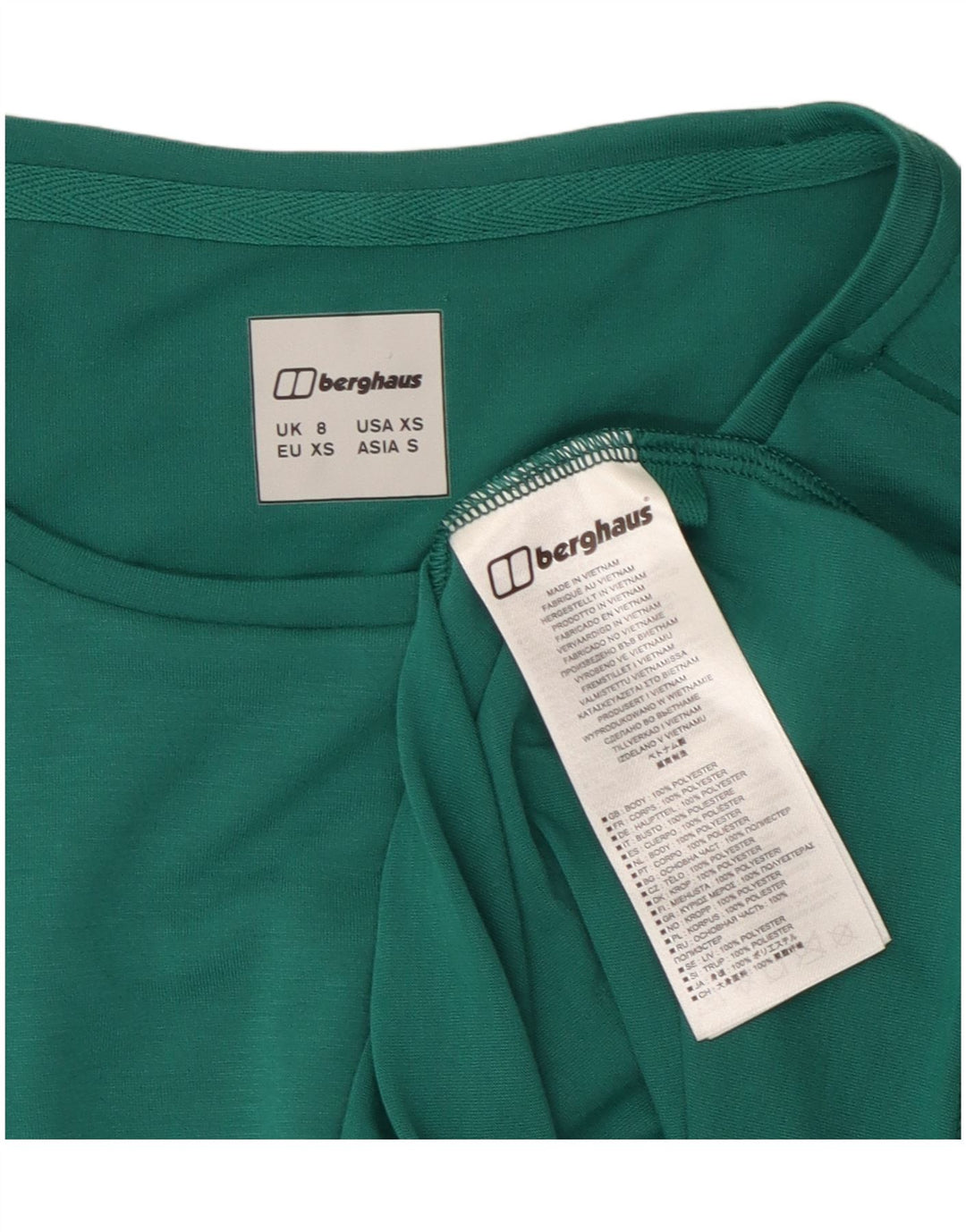 Berghaus Camiseta Mujer Top UK 8 Small Verde Poliéster