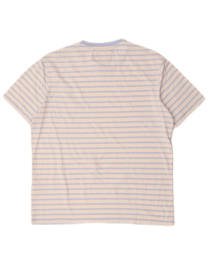LYLE & SCOTT Camiseta para mujer Top grande de algodón a rayas blancas