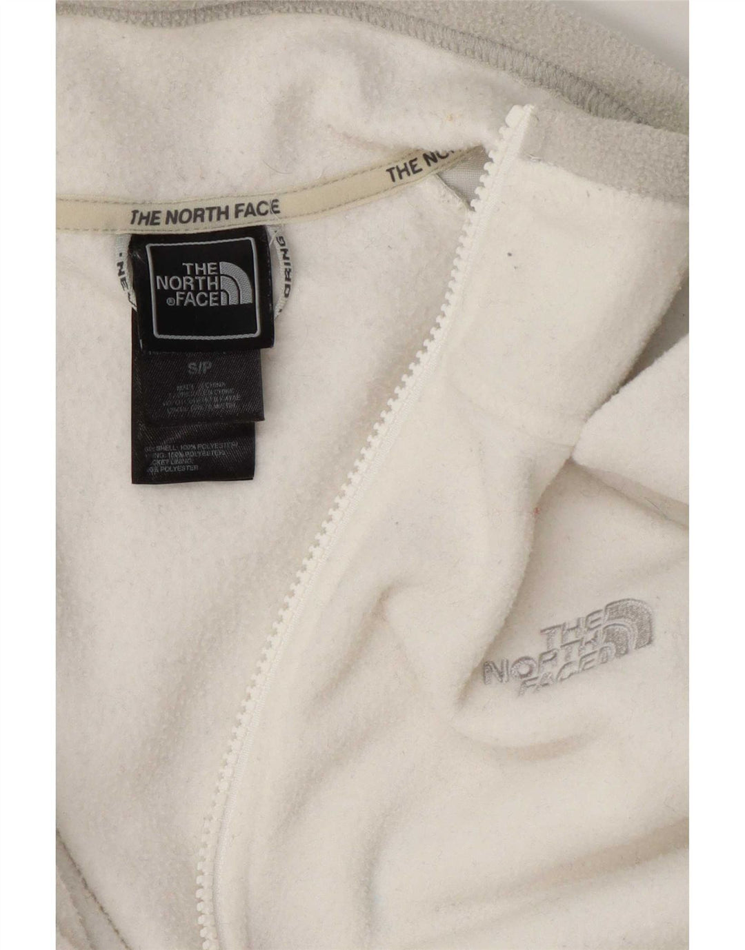 The North Face Chaqueta polar para mujer UK 10 Small Blanco Colorblock Poliéster