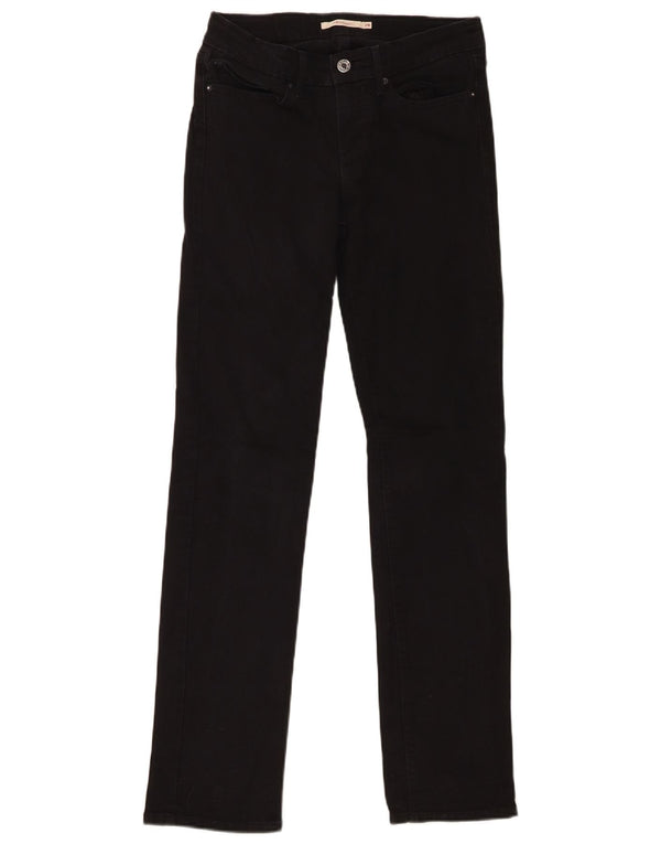 Levi's Vaqueros Rectos 714 Para Mujer W28 L32 Algodón Negro