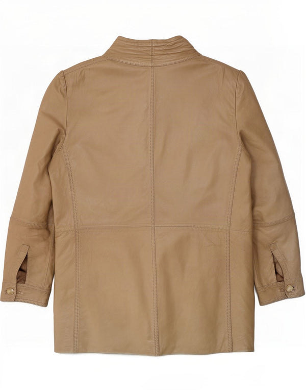 Vintage mujer shearling chaqueta Reino Unido 14 medio caqui