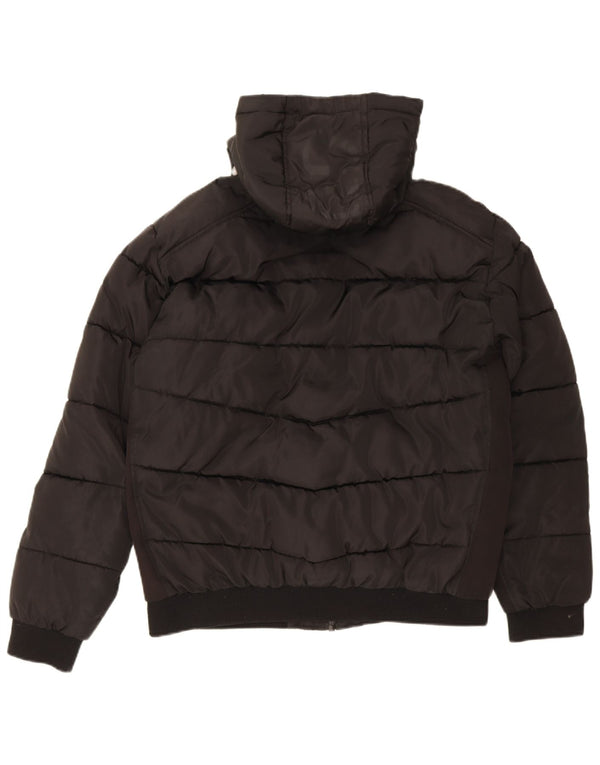 Guess Chaqueta acolchada con capucha para hombre UK 42 XL Poliéster negro