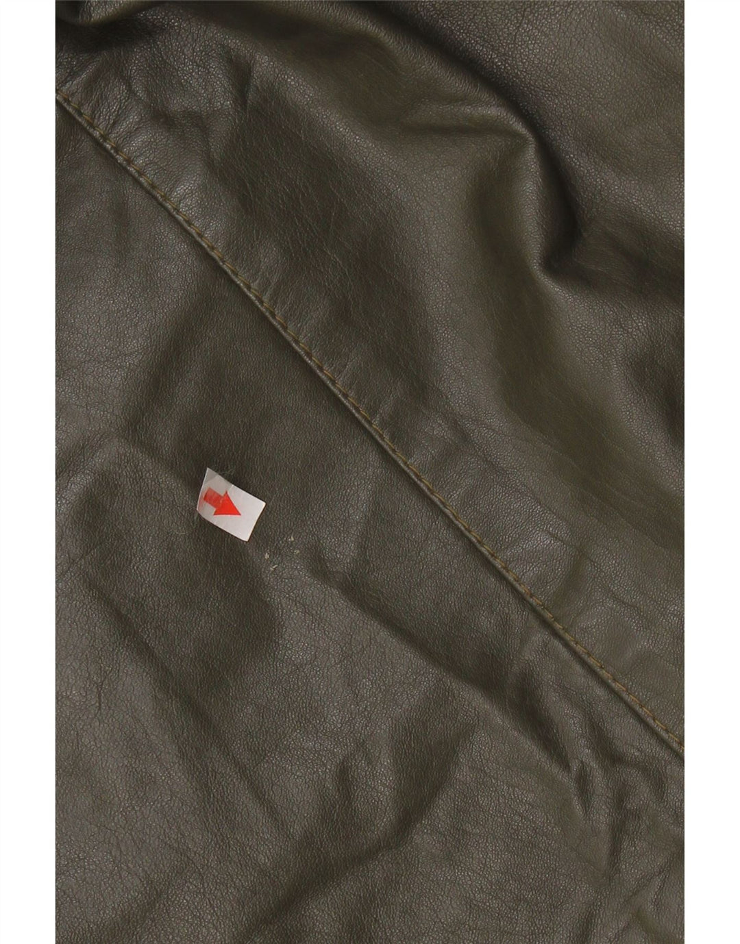 Abrigo de cuero vintage de gran tamaño para mujer IT 40 Cuero color block verde pequeño