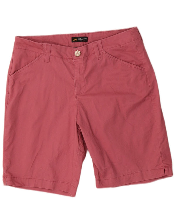 Lee Pantalones cortos chinos de talle medio para mujer, ajuste regular, US 10, grande, W32, algodón rosa