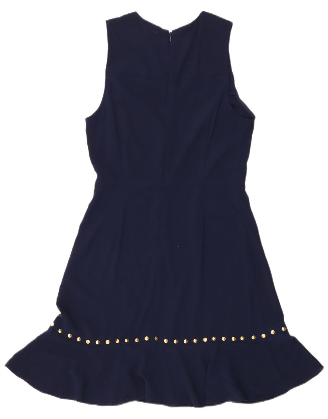 MICHAEL KORS Vestido acampanado sin mangas para mujer UK 10 Small Azul marino