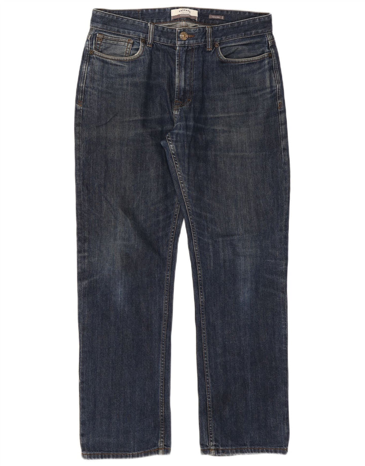 Vaqueros rectos para hombre Fat Face W34 L30 Algodón azul
