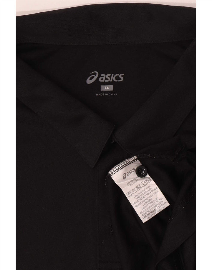 Polo Asics Niño 13-14 Años Negro Poliéster