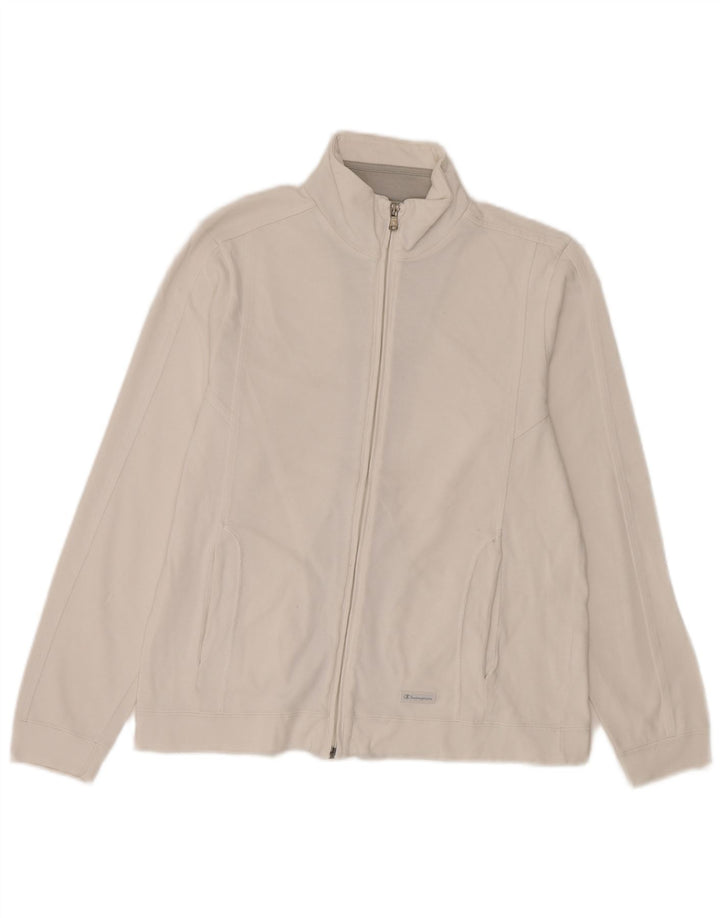 Champion Chaqueta de Chándal para Mujer UK 14 Mediana Algodón Blanco