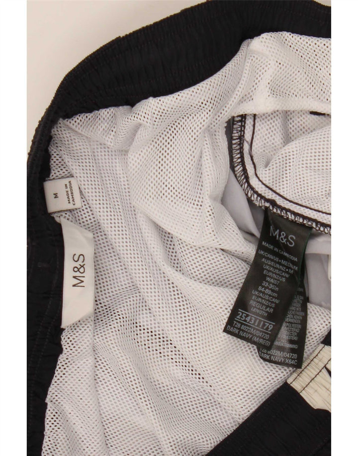 Marks & Spencer - Bañador para hombre (poliéster floral), color negro