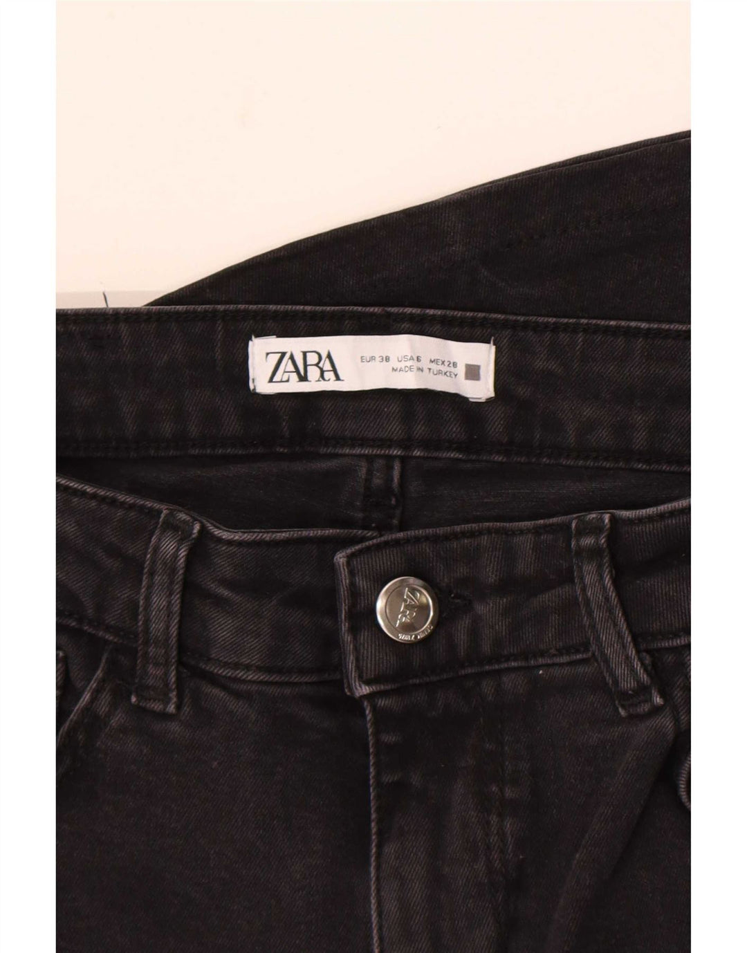 Zara Jeans Acampanados Para Mujer EU 38 Small W28 L32 Negro