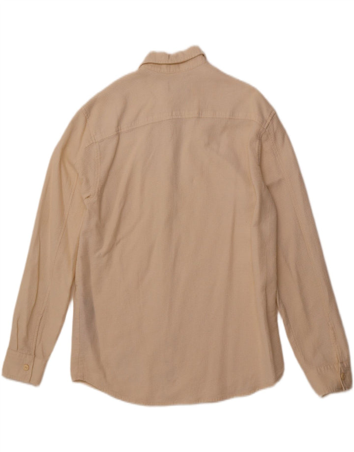 PULL & BEAR Camisa Hombre Small Off White Algodón