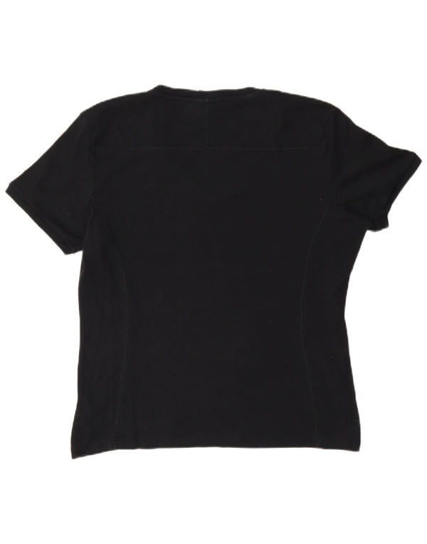 Champion Camiseta para mujer Top UK 46 Large Black Cotton