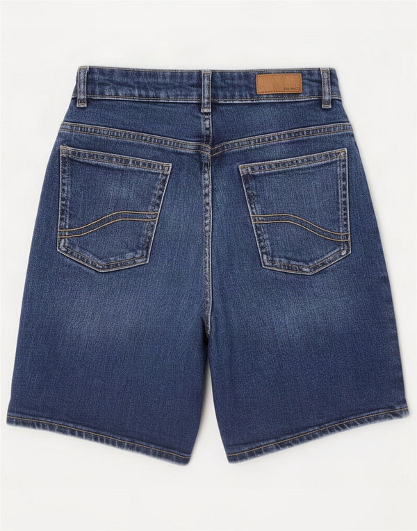 Fat Face Womens Darley High Waist Denim Shorts UK 8 Small W26 Blue Cotton