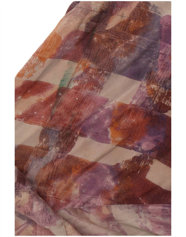 EQUIPE Camisa de manga corta con estampado abstracto para hombre, talla grande, multicolor