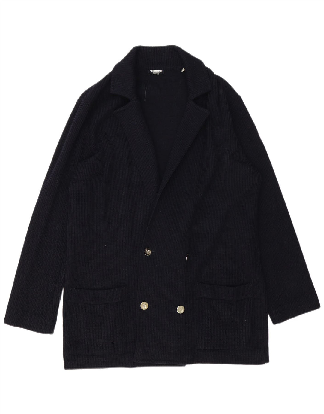 Chaqueta tipo blazer de punto con doble botonadura para hombre azul marino IT 52 Large Azul marino