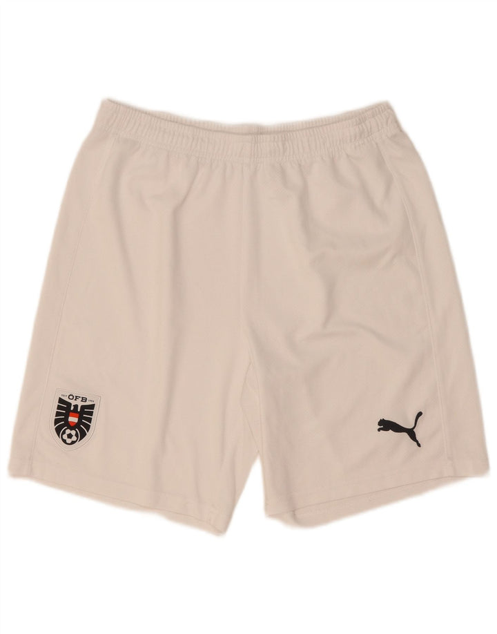 Pantalones cortos deportivos Puma para hombre mediano blanco