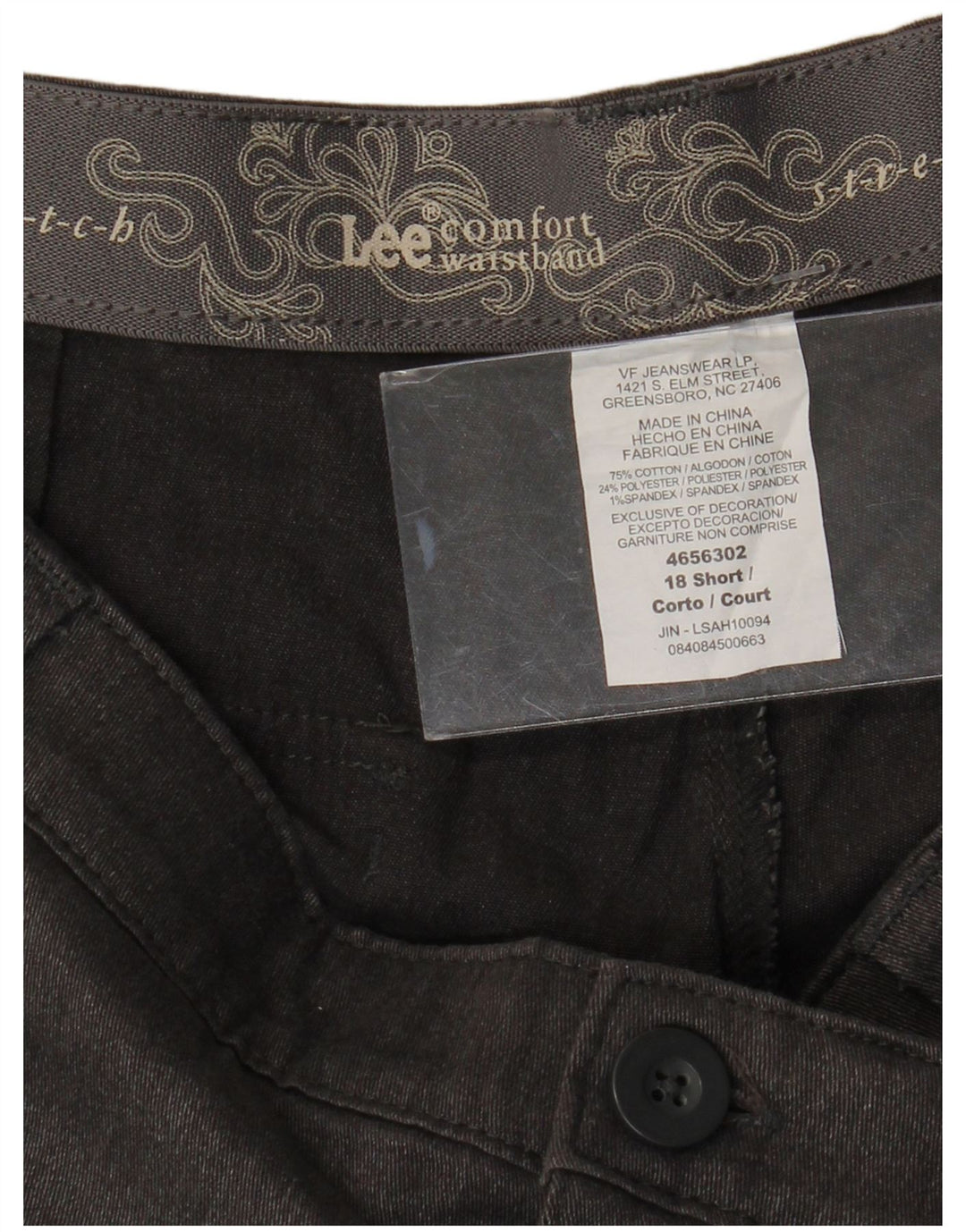 LEE Pantalones casuales rectos de cintura alta para mujer US 18 2XL W38 L29 Gris