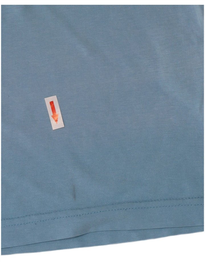 Kappa Hombre Camiseta Gráfica Top Algodón Azul Medio