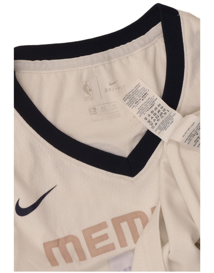 NIKE Camiseta sin mangas con gráfico Memphis para niños 15-16 años XL Blanco Colorblock