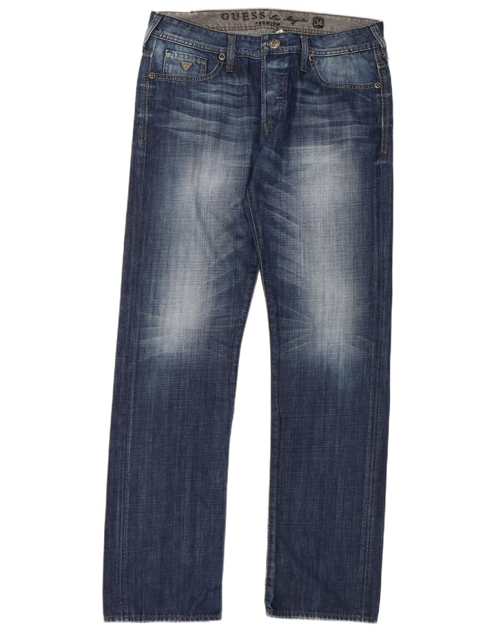 Guess Vaqueros Rectos Hombre W34 L34 Algodón Azul