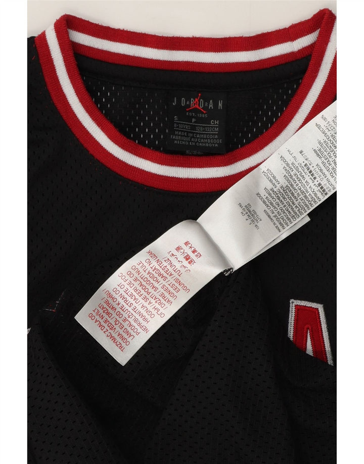 Jordan Camiseta sin mangas estampada para niños 8-9 años Pequeña Poliéster negro