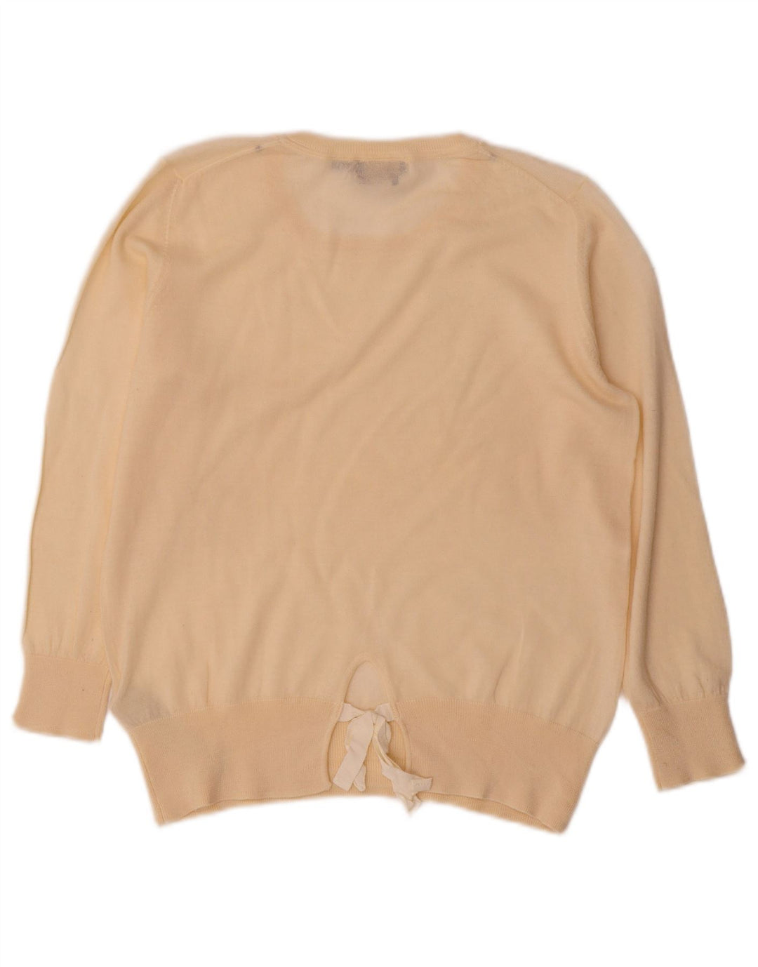 Massimo Dutti Jersey De Cuello Redondo Para Mujer UK 42 Lana Beige Mediana