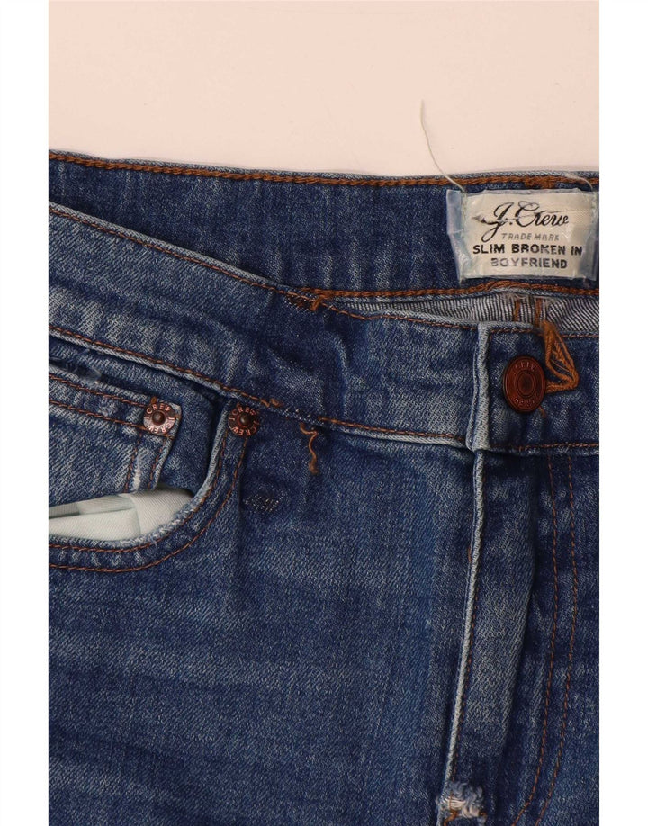 Vaqueros ajustados desgastados estilo novio para mujer de J. Crew W28 L26 Azul