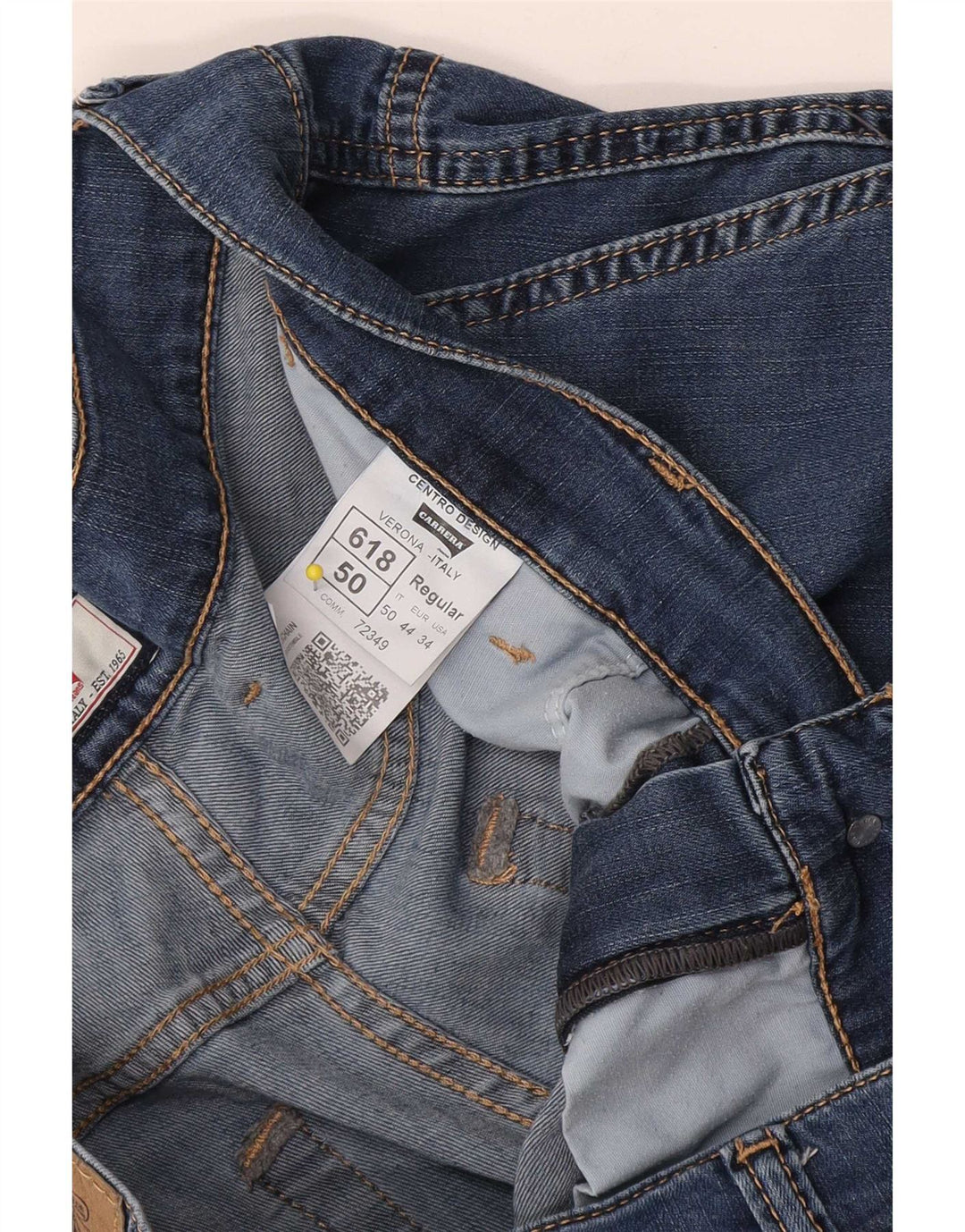 Carrera Mens 618 Denim Cargo Shorts W34 Grande Azul Algodón