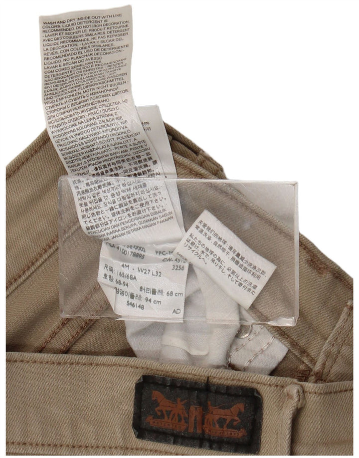 LEVI'S Mujer 505 Shorts De Mezclilla W27 Pequeño Algodón Beige