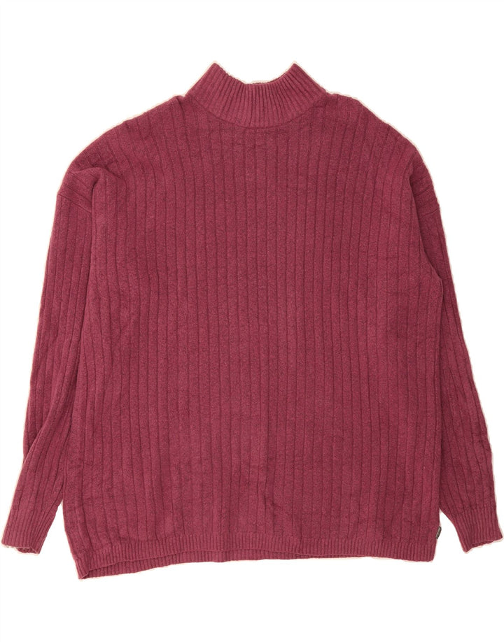 EDDIE BAUER Womens Oversized Turtle Neck Jumper Sweater UK 18 XL Pink Vintage Eddie Bauer and Second-Hand Eddie Bauer from Messina Hembry 