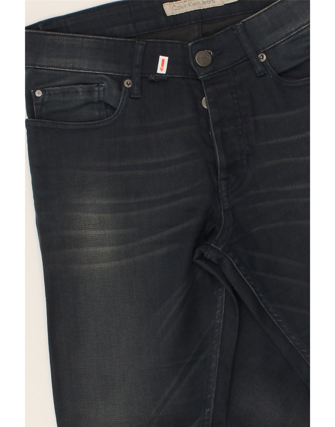 CALVIN KLEIN Womens Slim Jeans W29 L32 Navy Blue Cotton Vintage Calvin Klein and Second-Hand Calvin Klein from Messina Hembry 