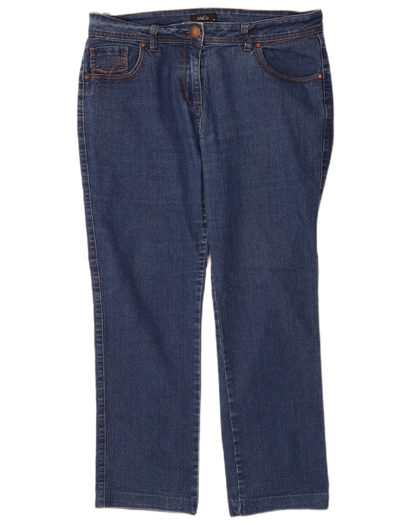 M&Co Vaqueros rectos para mujer UK 14 Large W32 L28 Algodón azul