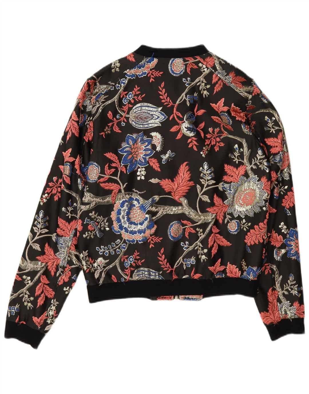 Guess Chaqueta Bomber para Mujer UK 6 XS Poliéster Floral Negro