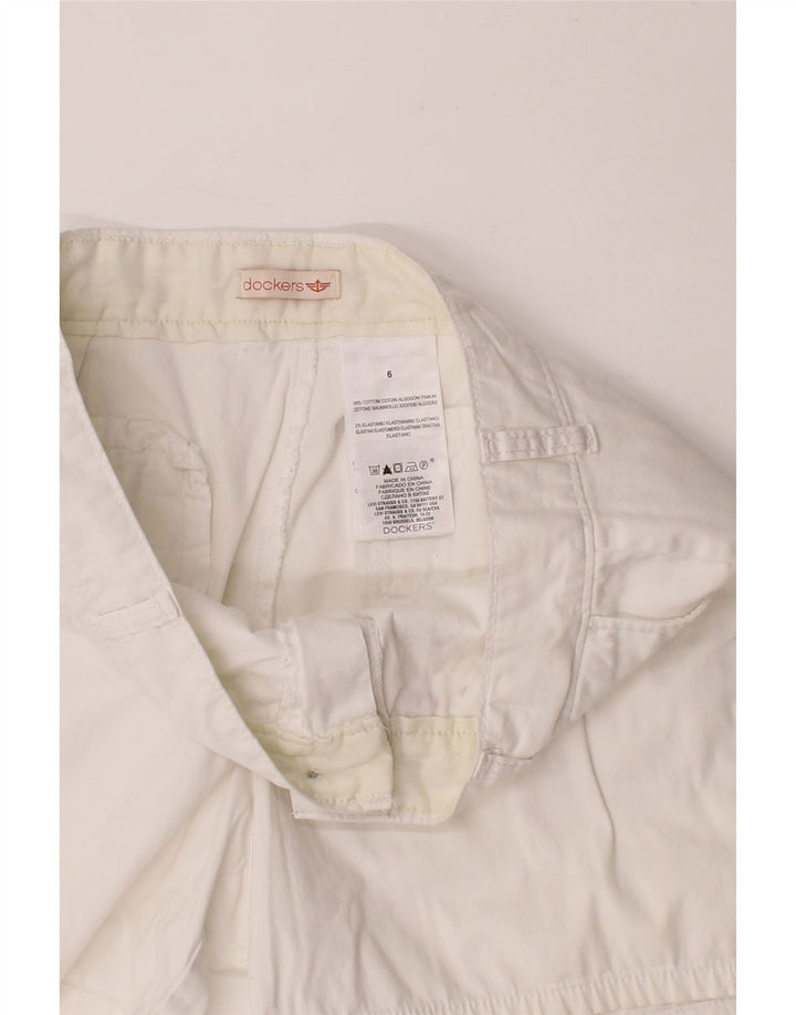 DOCKERS Womens Chino Shorts US 6 Medium W32 White Cotton Vintage Dockers and Second-Hand Dockers from Messina Hembry 