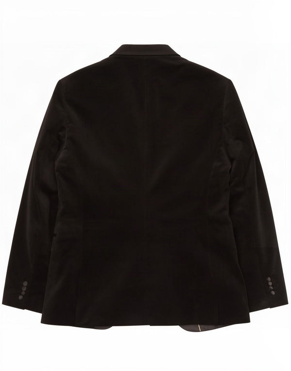 Zara Chaqueta Blazer De Terciopelo Con 1 Botón Para Hombre EU 54 XL Poliéster Negro