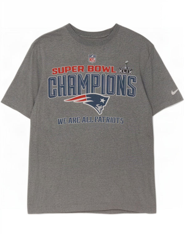 Camiseta Nike New England Patriots Graphic para hombre, color gris medio moteado