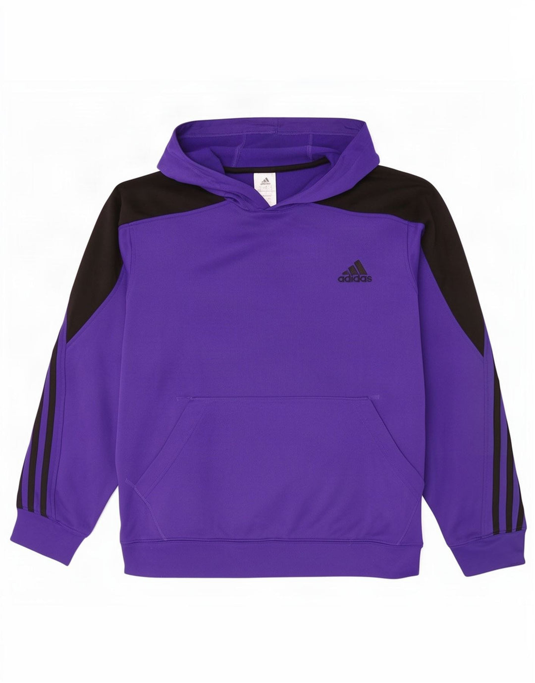 Adidas Hombre Sudadera Con Capucha Jumper Large Púrpura Colorblock Poliéster