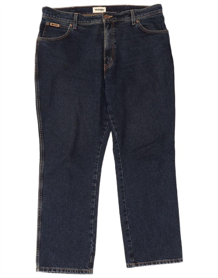 WRANGLER Vaqueros rectos para hombre W38 L30 Algodón azul marino