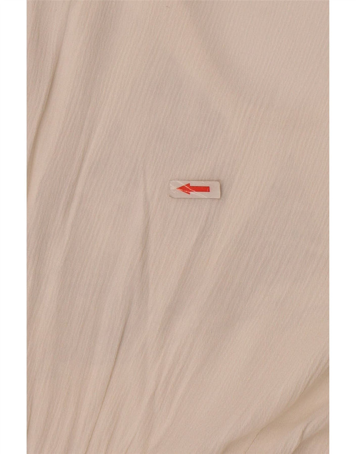 Oasis Vestido Acampanado para Mujer UK 40 Small Viscosa Blanca