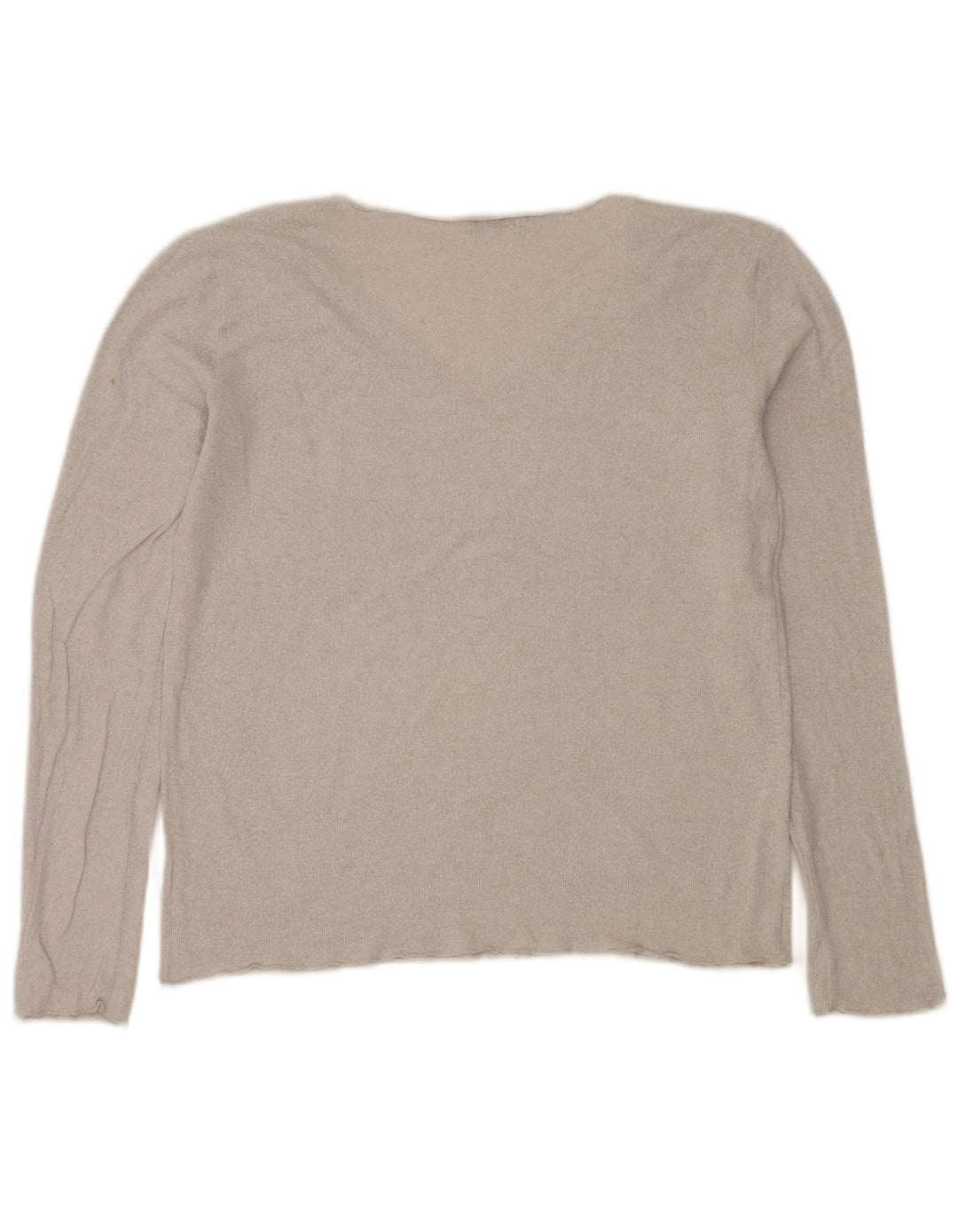 Zara - Jersey con cuello en V para mujer, talla 40, talla grande, color plateado