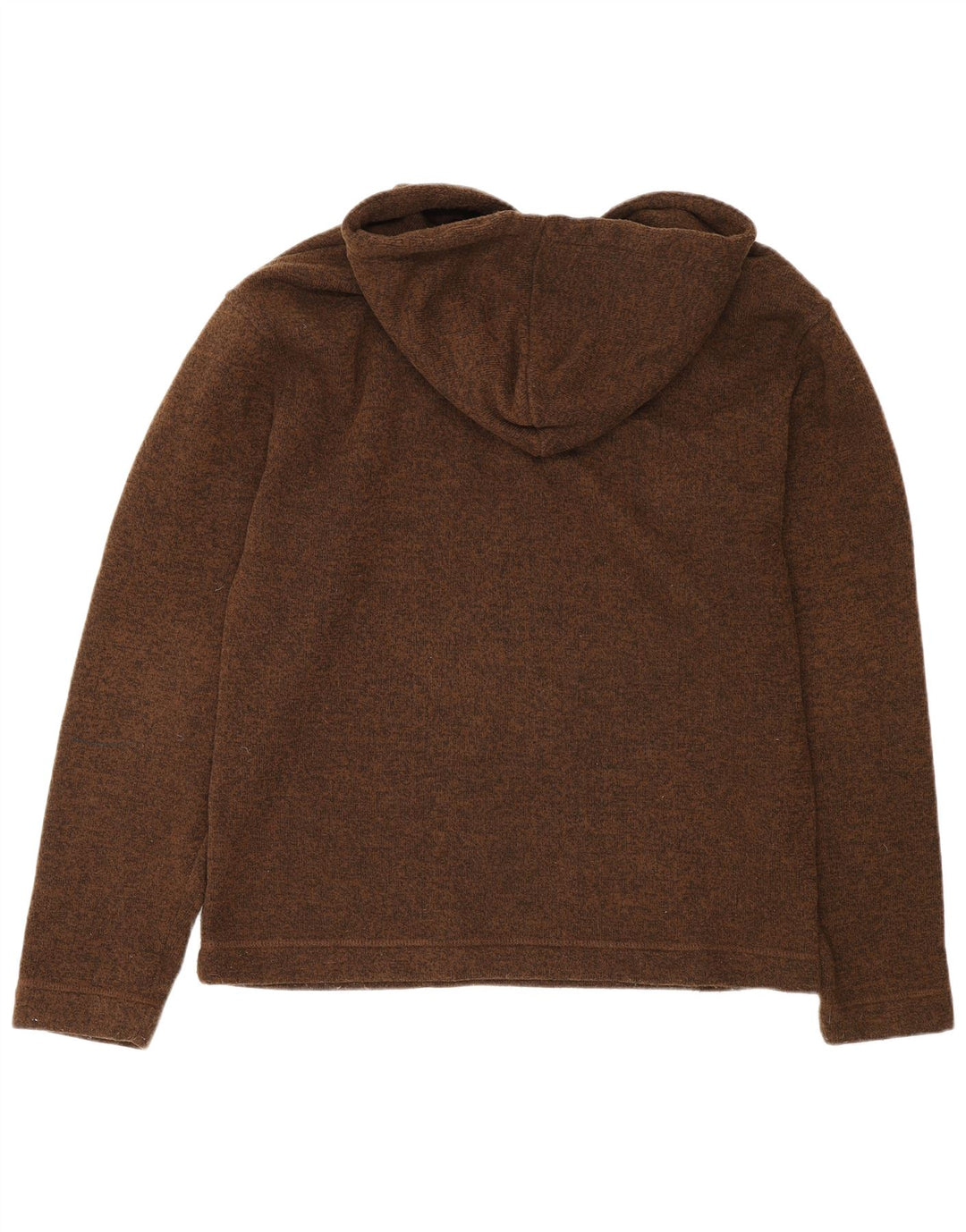 Weird Fish Hombre Sherpa Sudadera con Capucha Jersey Marrón Medio Poliéster Moteado