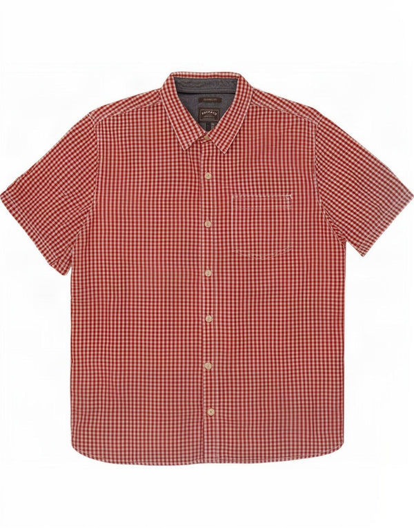 Camisa de corte clásico de manga corta para hombre de Fat Face Algodón a cuadros rojo grande