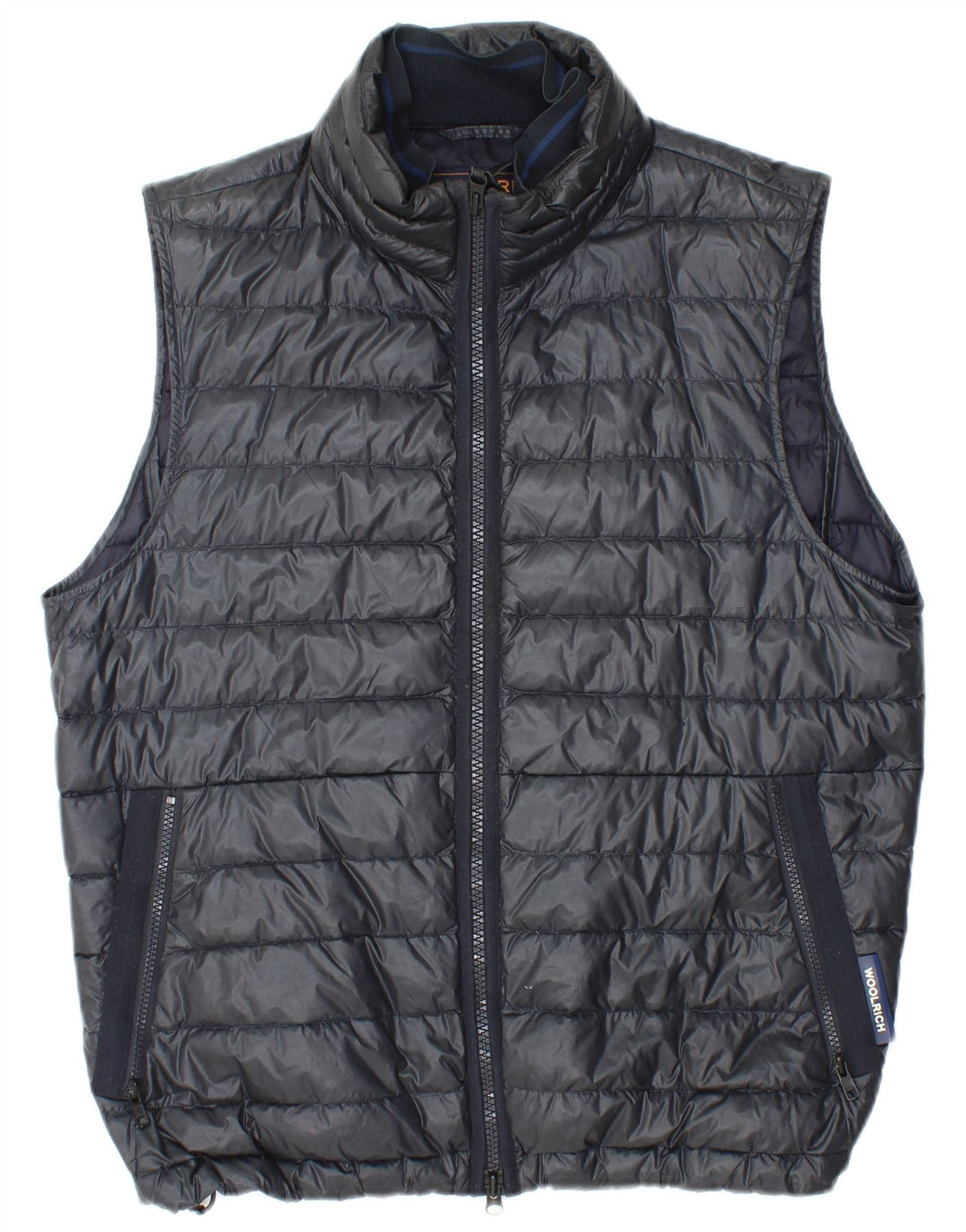 WOOLRICH Chaleco acolchado para hombre UK 38 Medium Negro Poliamida
