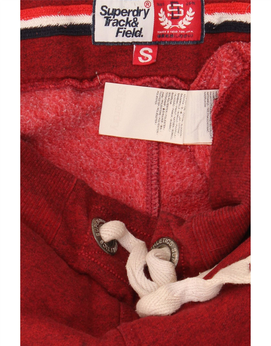 Superdry Hombre Pantalones De Chándal Gráficos Pequeños De Algodón Rojo