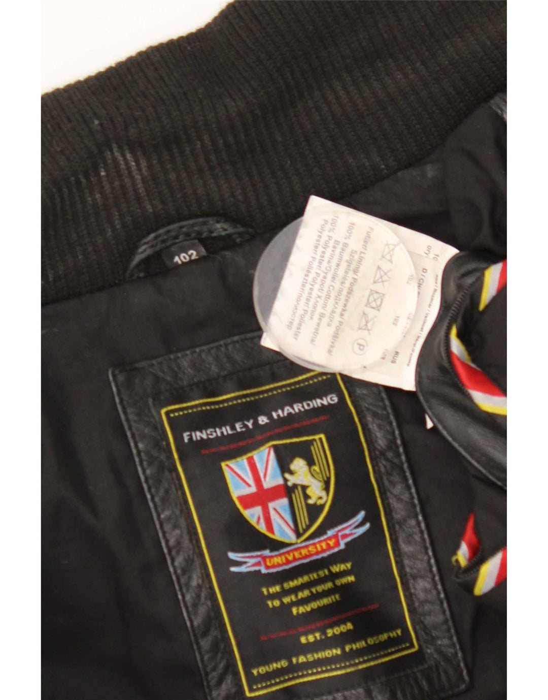Vintage chaqueta de cuero para hombre Reino Unido 40 cuero negro grande