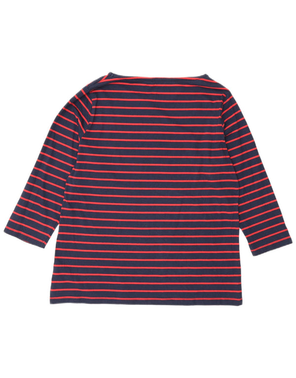 Crew Clothing Top para mujer manga 3/4 UK 46 Algodón a rayas rojas grandes