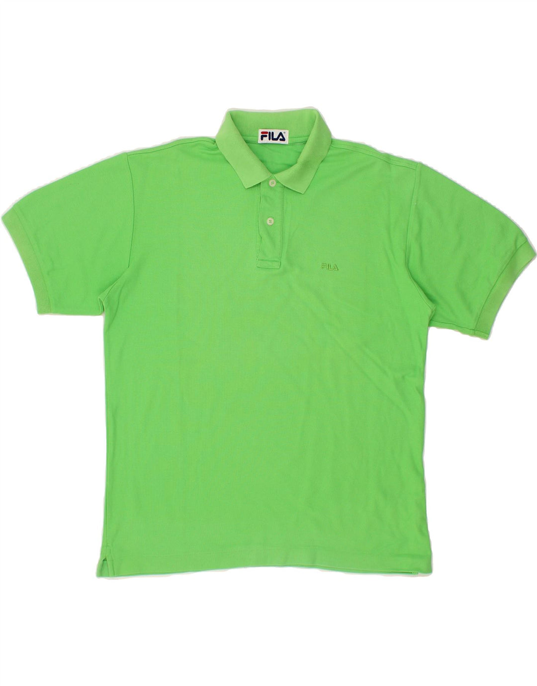 FILA Mens Polo Shirt Medium Green Cotton Vintage Fila and Second-Hand Fila from Messina Hembry 