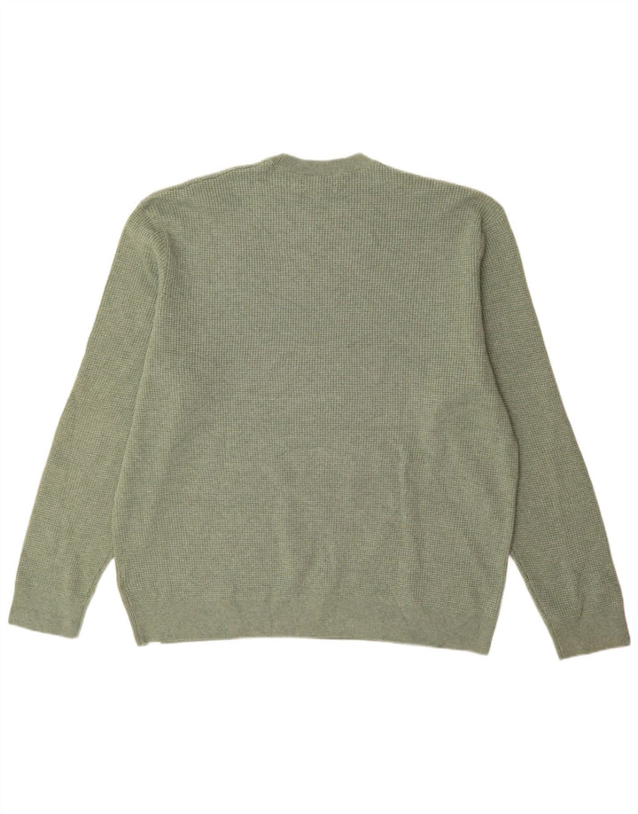 Marks & Spencer - Jersey de cuello redondo para hombre, talla 3XL, poliéster verde