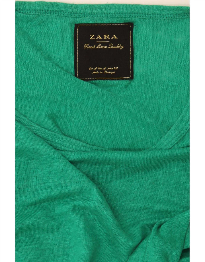 Zara Hombre Camiseta Top Small Verde