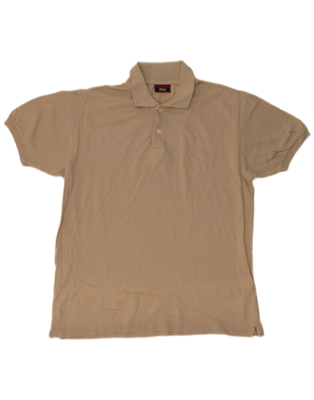 RIFLE Polo Heritage para hombre de algodón beige grande